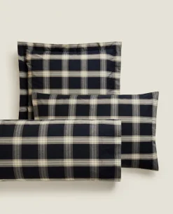 ZARA Home Cotton Check Pillowcase