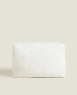 ZARA Home Cotton Chiffon Clover Cosmetic Bag
