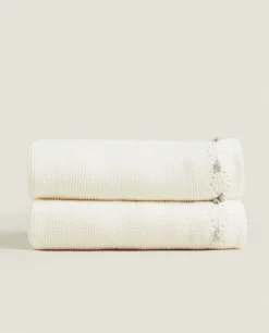 ZARA Home Cotton Knit Blanket