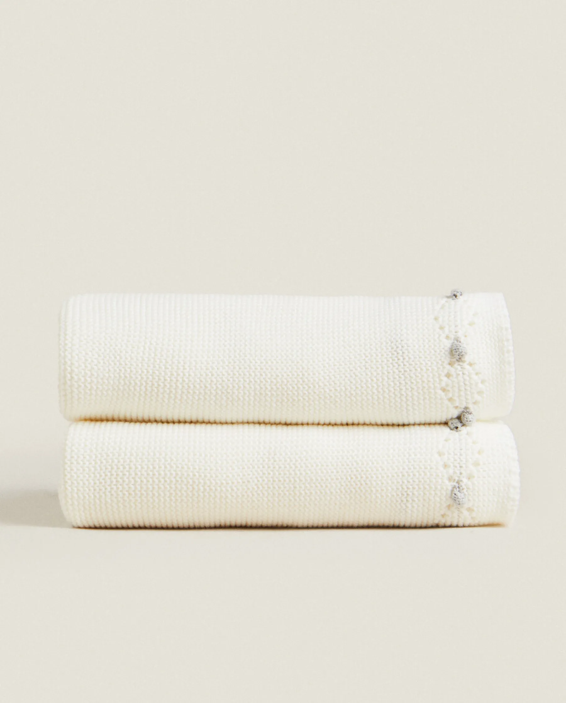 ZARA Home Cotton Knit Blanket