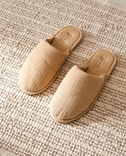 ZARA Home Cotton Muslin Slippers