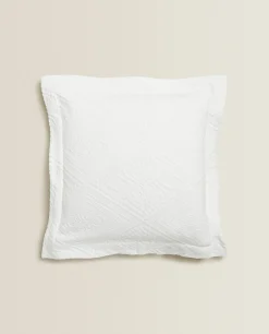 ZARA Home Cotton Throw Pillow Cover With Geometric Design