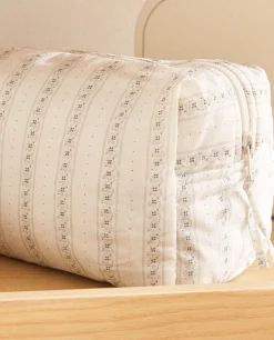 ZARA Home Cotton Toiletry Bag With Border