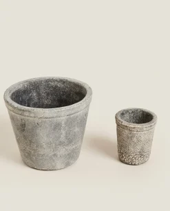 ZARA Home Dark Clay Flowerpot