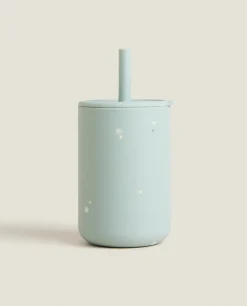 ZARA Home Dots Silicone Tumbler With Straw