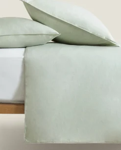 ZARA Home Double Topstitched Duvet Cover