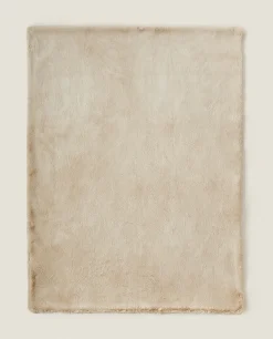 ZARA Home Double-Textured Faux Fur Blanket