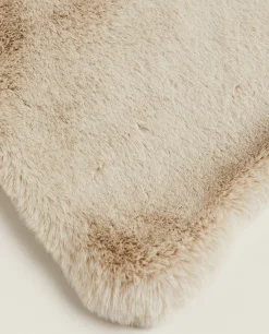 ZARA Home Double-Textured Faux Fur Blanket