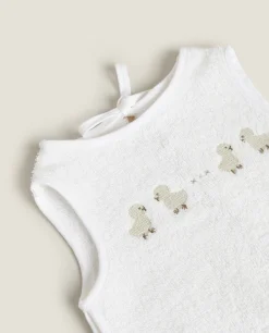 ZARA Home Duck Cross-Stitch Bib