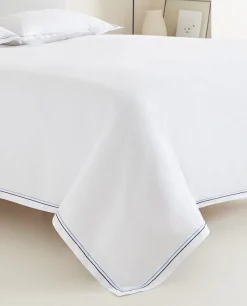 ZARA Home Duvet Cover With Two Embroidered Lines