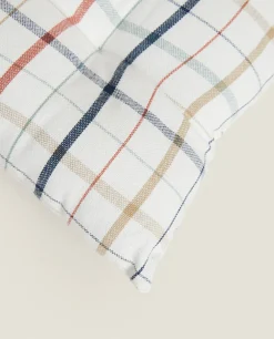 ZARA Home Dyed Thread Check Cushion