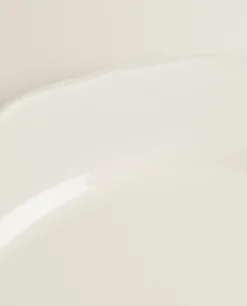 ZARA Home Earthenware Dinner Dish With Raised-Design Edge