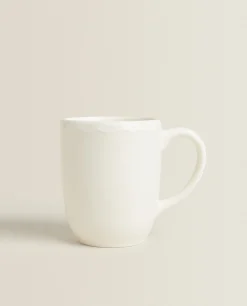 ZARA Home Earthenware Mug With A Raised-Design Edge