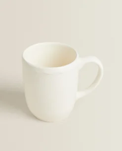 ZARA Home Earthenware Mug With A Raised-Design Edge