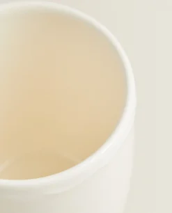 ZARA Home Earthenware Mug With A Raised-Design Edge