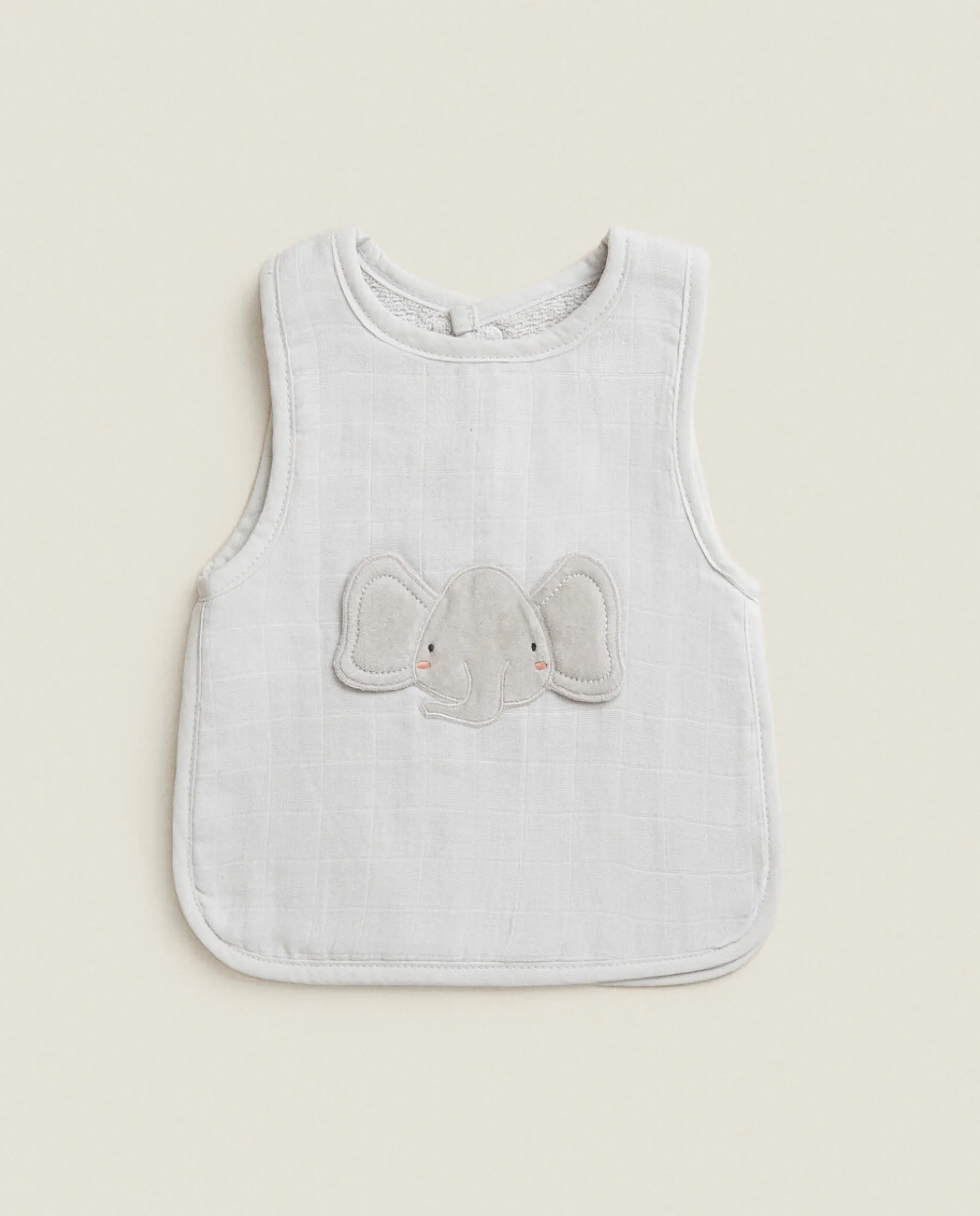 ZARA Home Elephant Cotton Terrycloth Bib