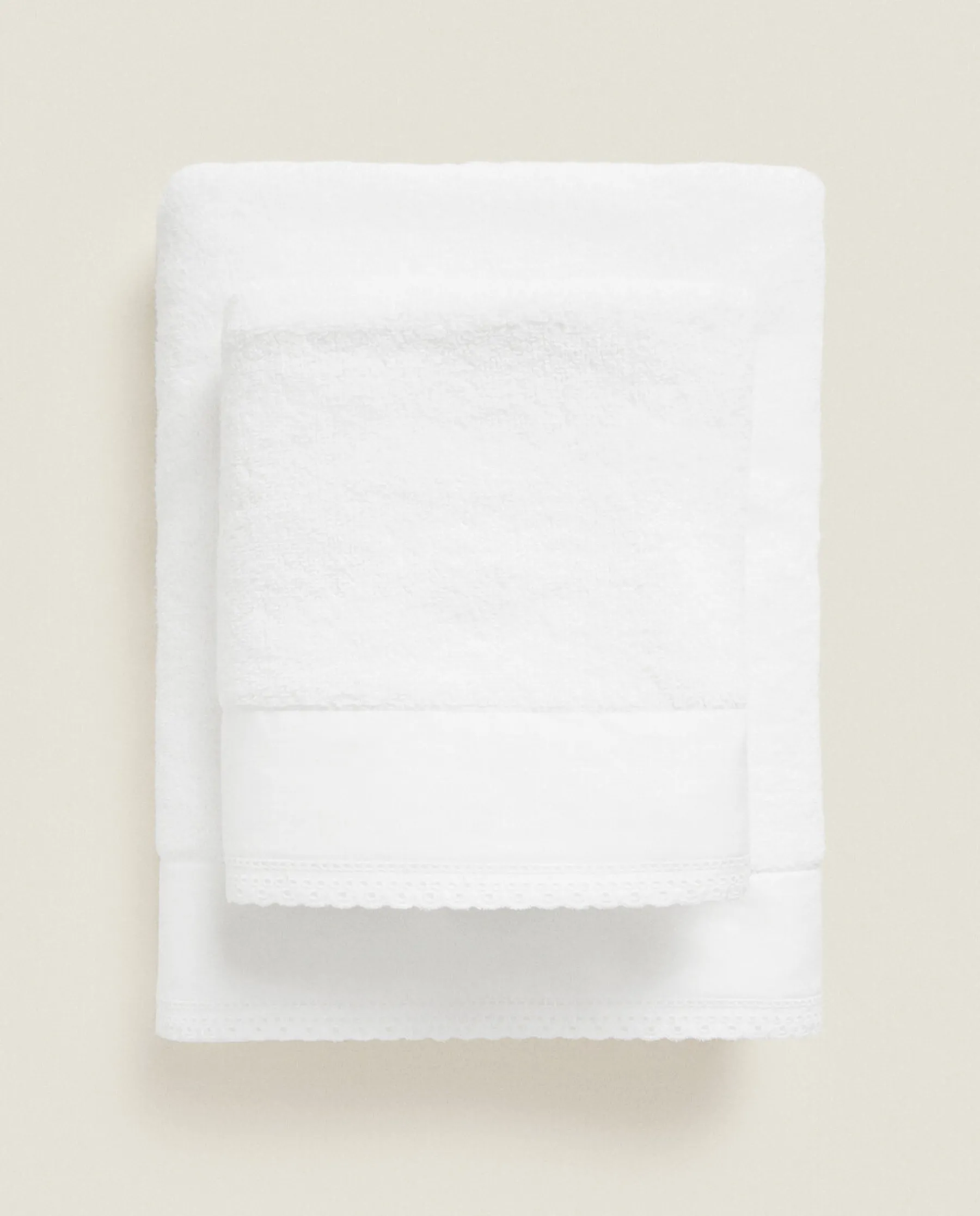 ZARA Home Embroidered Border Towel