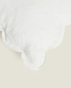 ZARA Home Embroidered Butterfly Throw Pillow Cover