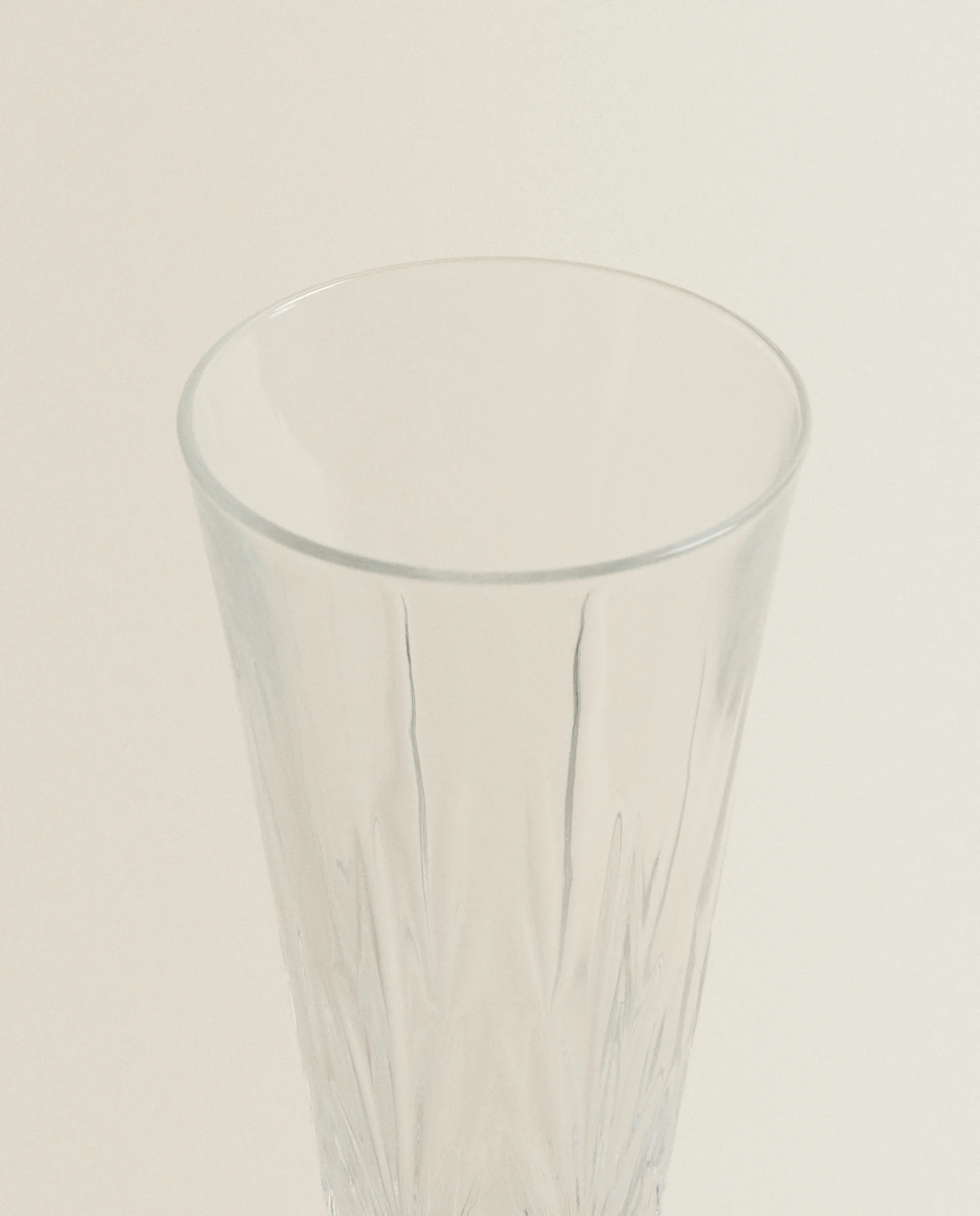 ZARA Home Engraved Crystalline Flute Glass