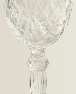 ZARA Home Engraved Crystalline Wine Glass