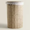 ZARA Home Fabric-Lined Laundry Hamper