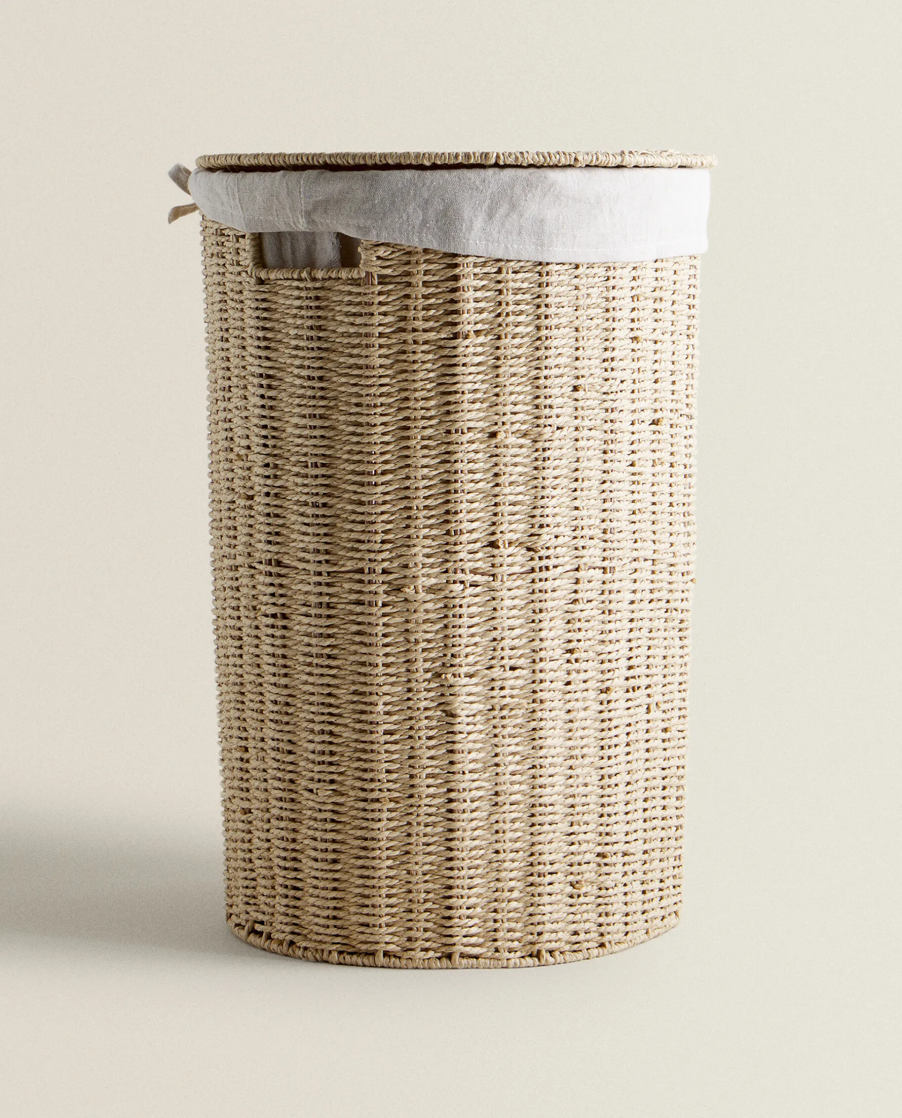 ZARA Home Fabric-Lined Laundry Hamper