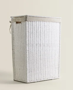 ZARA Home Fabric-Lined Laundry Hamper