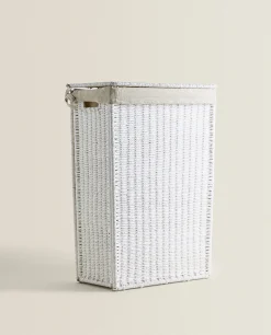 ZARA Home Fabric-Lined Laundry Hamper