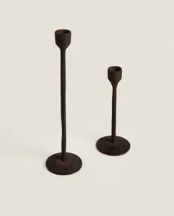 ZARA Home Faceted Metal Candlestick