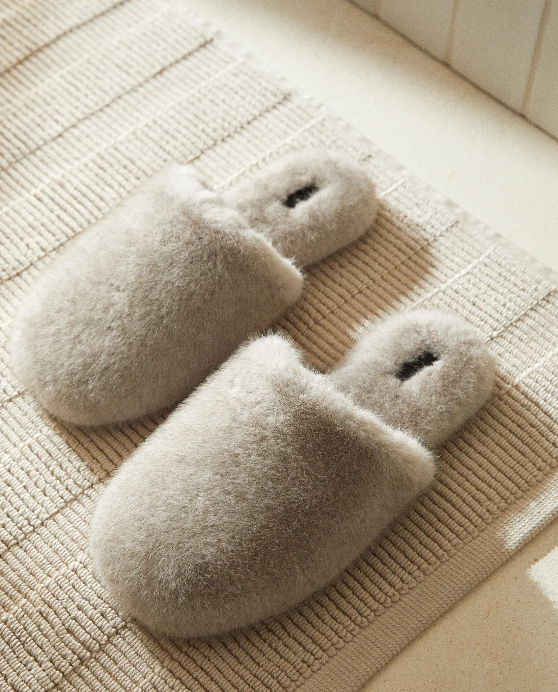 ZARA Home Faux Fur Mule Slippers