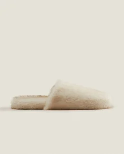 ZARA Home Faux Fur Mule Slippers