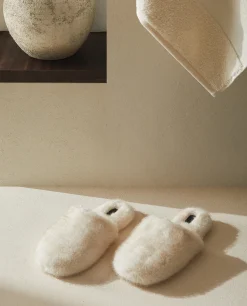 ZARA Home Faux Fur Mule Slippers