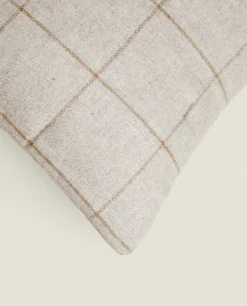 ZARA Home Flannel Throw Pillow Cover