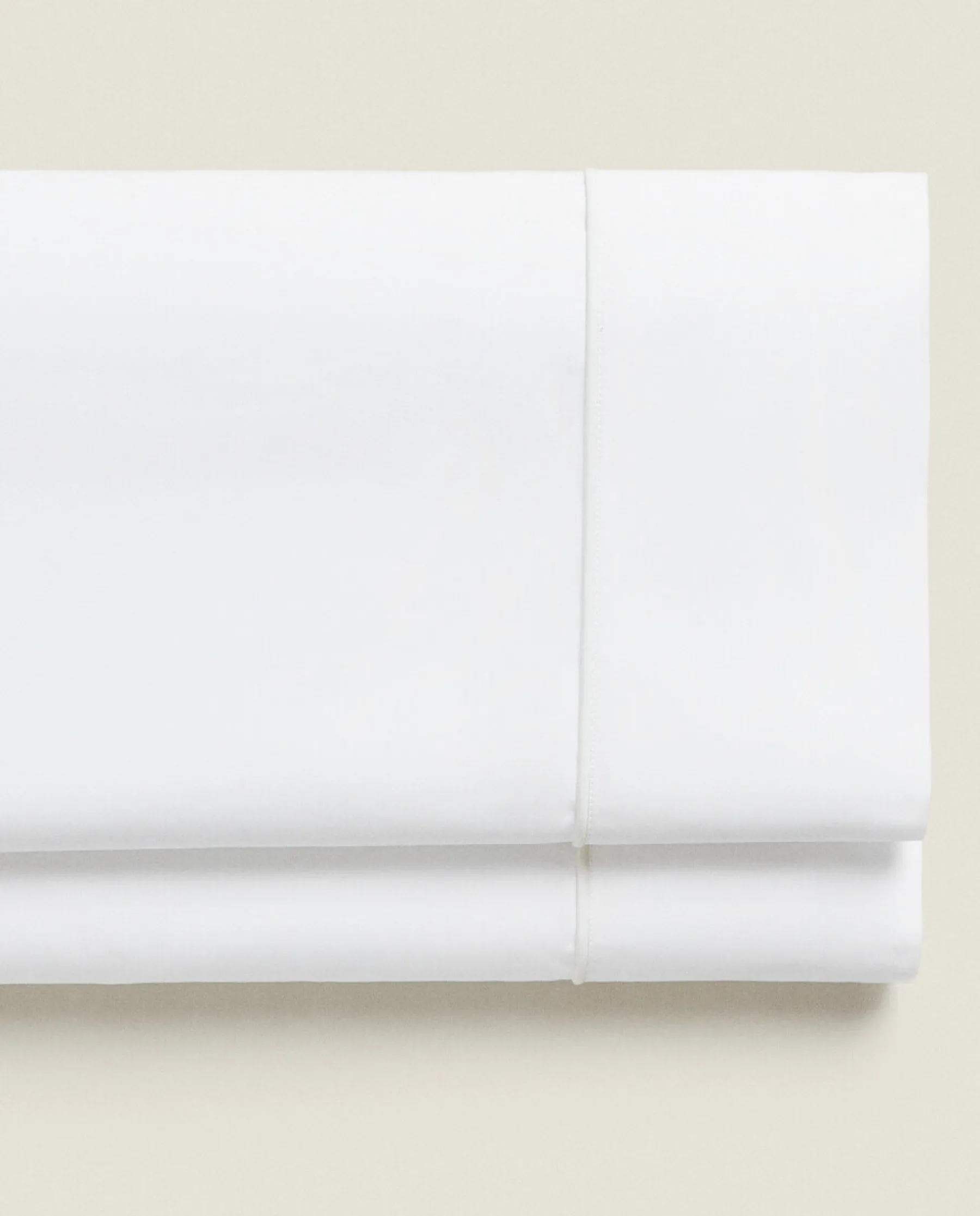 ZARA Home Flat Sheet With Colored Piping Detail
