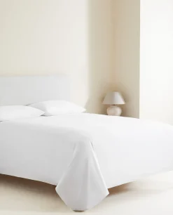 ZARA Home Flat Sheet With Colored Piping Detail