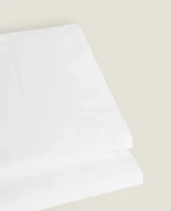 ZARA Home Flat Sheet With Double Backstitching
