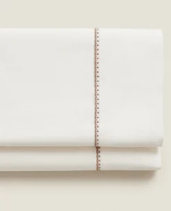 ZARA Home Flat Sheet With Topstitching