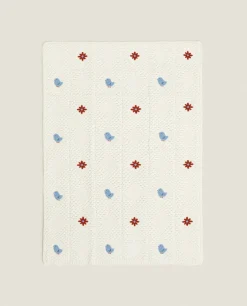 ZARA Home Floral Crochet Blanket
