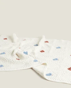ZARA Home Floral Crochet Blanket