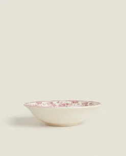 ZARA Home Floral Earthenware Bowl