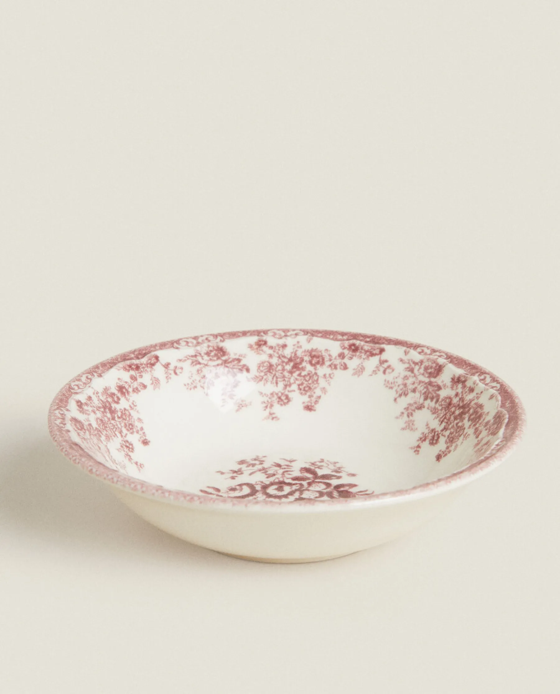 ZARA Home Floral Earthenware Bowl