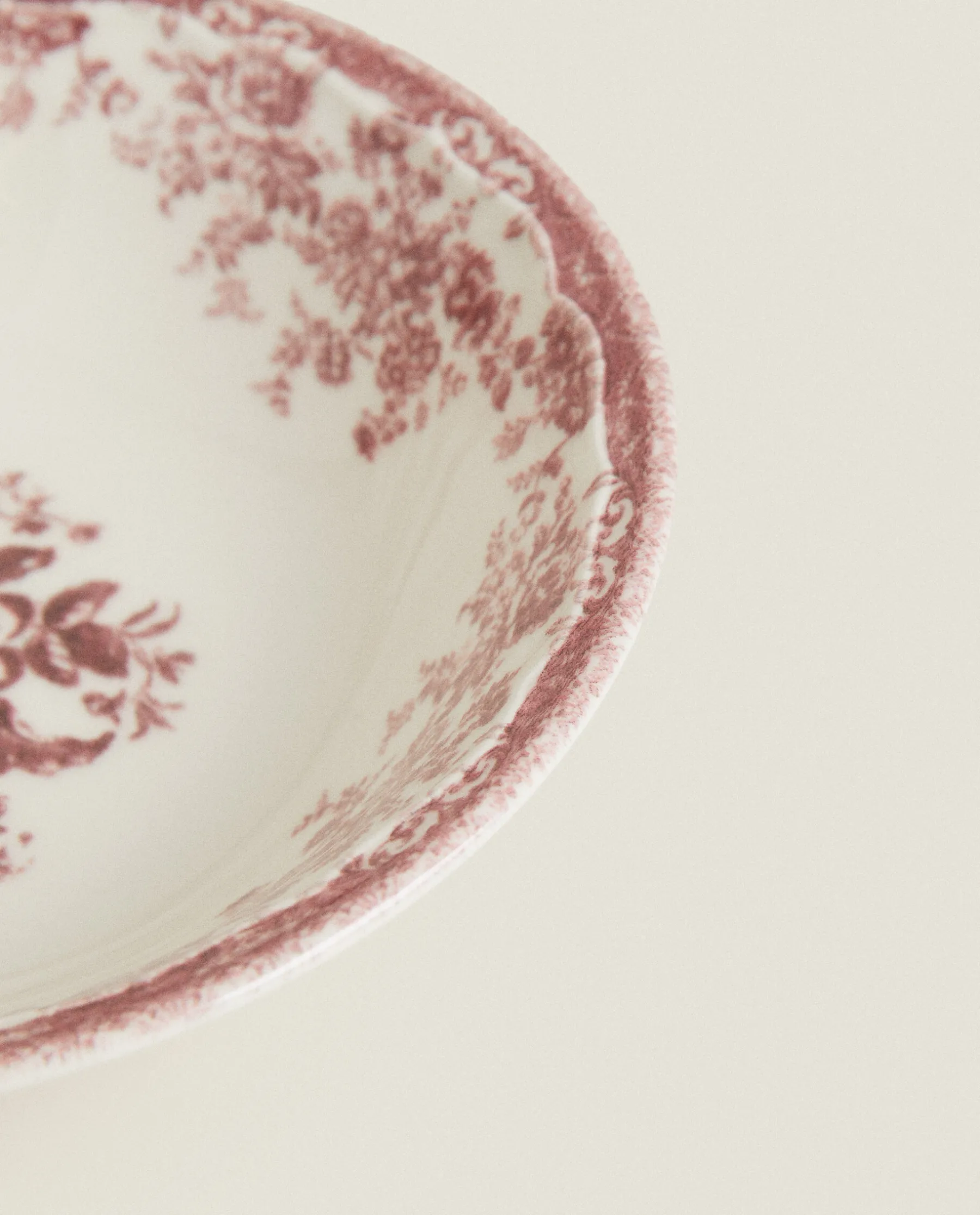 ZARA Home Floral Earthenware Bowl