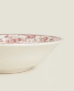 ZARA Home Floral Earthenware Bowl
