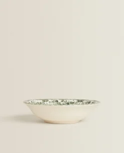 ZARA Home Floral Earthenware Bowl