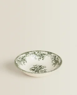 ZARA Home Floral Earthenware Bowl
