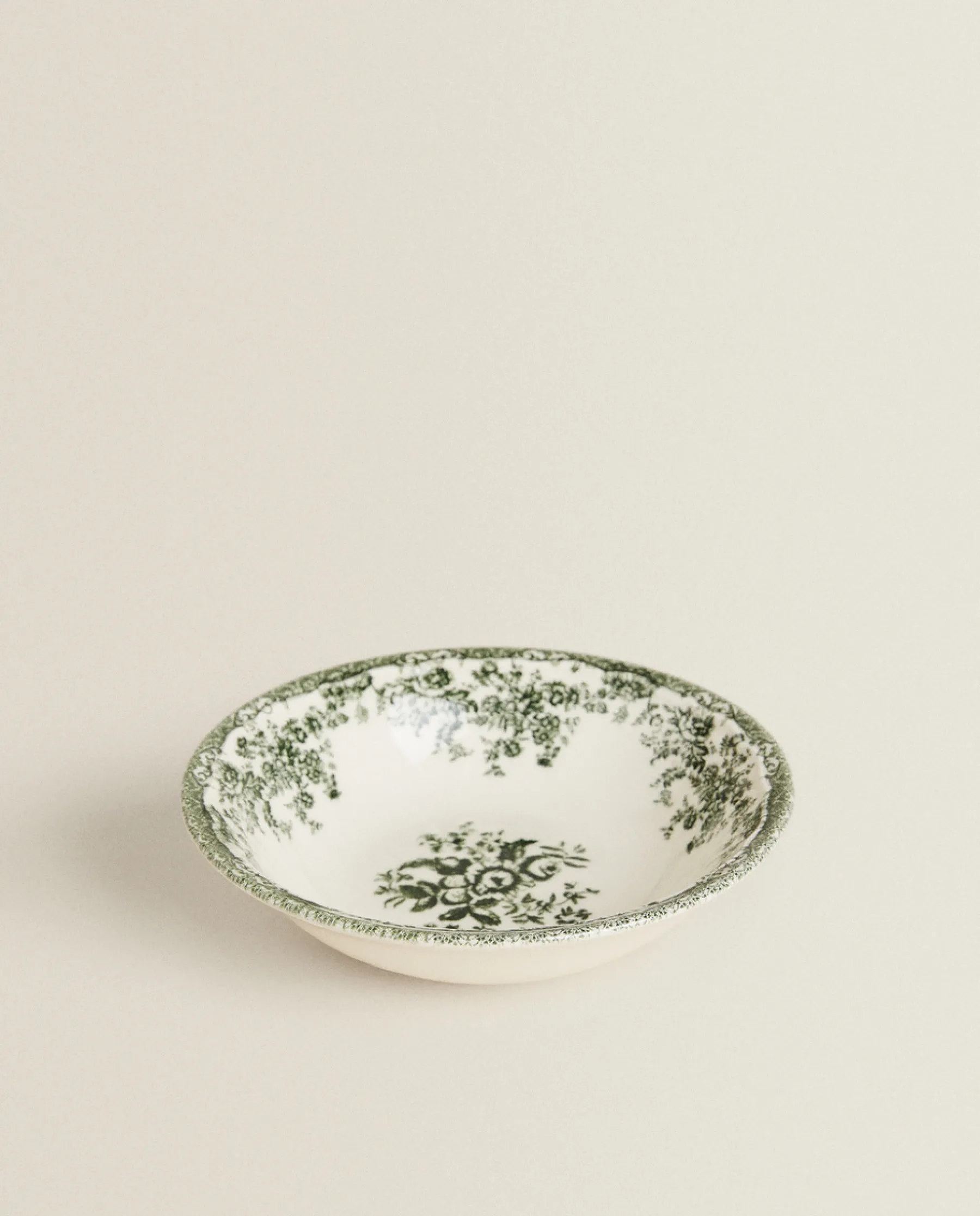 ZARA Home Floral Earthenware Bowl