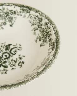 ZARA Home Floral Earthenware Bowl