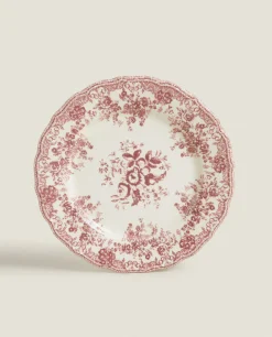 ZARA Home Floral Earthenware Dinner Plate