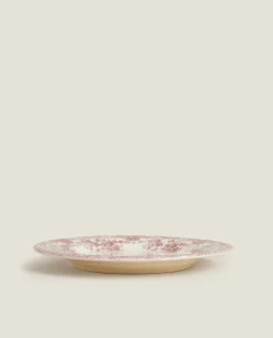 ZARA Home Floral Earthenware Dinner Plate