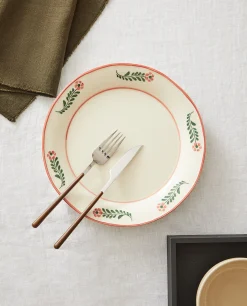 ZARA Home Floral Earthenware Dinner Plate